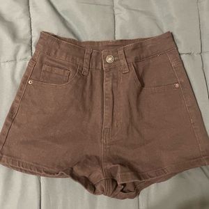 SHEIN Brown High Waisted Shorty Shorts 😜